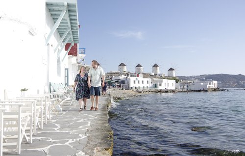 Mykonos photoshoot at Windmills