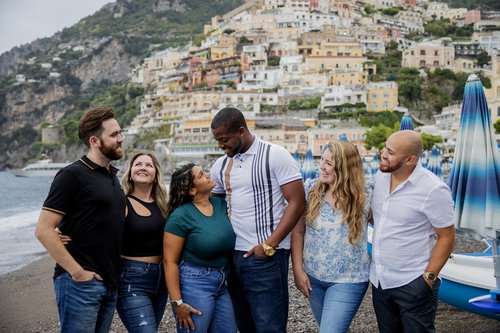 Amalfi Coast friends trip photoshoot at Positano Village