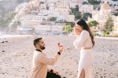 Amalfi Coast proposal photoshoot at Positano Village