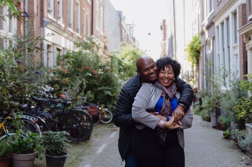 Amsterdam couples trip photoshoot at The Jordaan