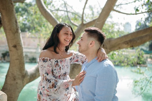 Barcelona couples trip photoshoot at El Born and Parc de la Ciutadella