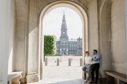 Copenhagen photoshoot at The Marble Bridge, Christiansborg Palace and The Royal Library