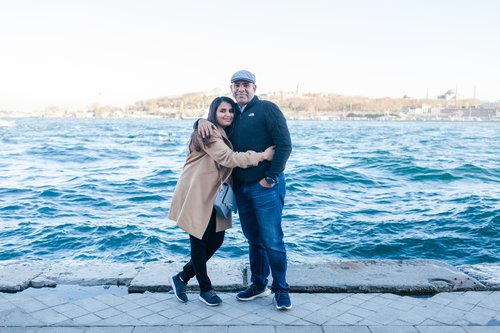 Istanbul photoshoot at Karakoy to Galata Bridge