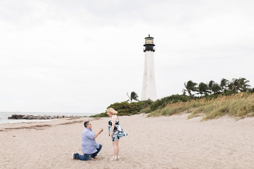 Miami proposal photoshoot at Cape Florida Lighthouse