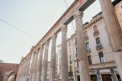 Milan photoshoot at Columns of San Lorenzo
