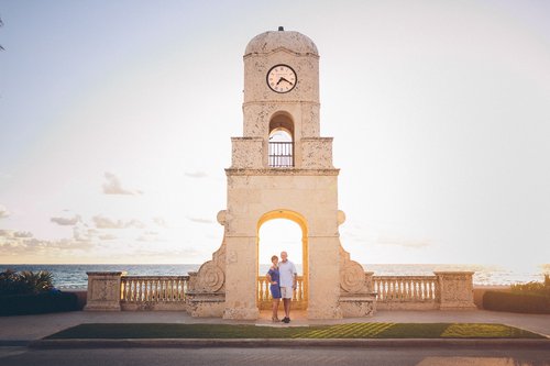 Palm Beach photoshoot at Worth Ave Clock Tower