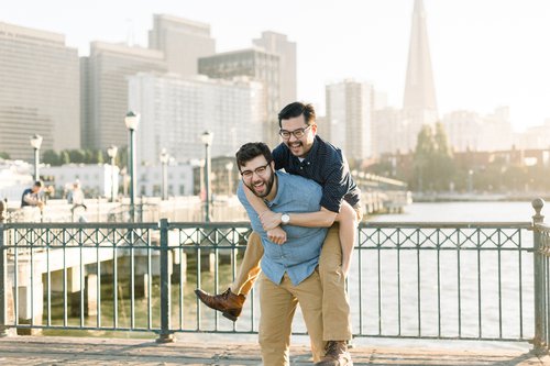 San Francisco anniversary photoshoot at Embarcadero