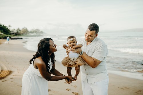 Maui family trip photoshoot at Polo Beach, South Shore