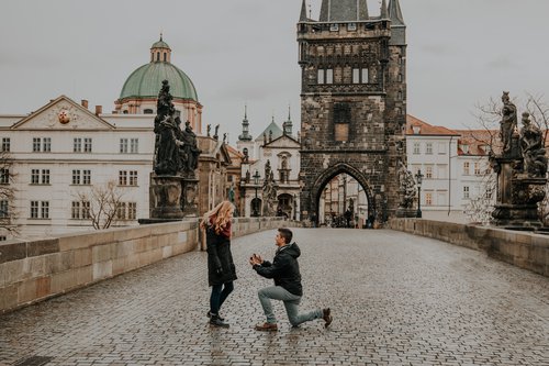 Prague photoshoot at Charles Bridge