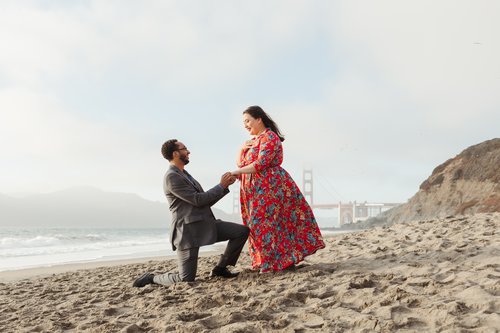 San Francisco proposal photoshoot at Baker Beach