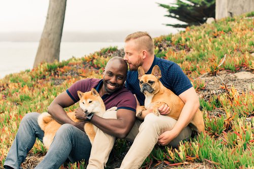 San Francisco couples trip photoshoot at Baker Beach