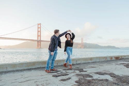 San Francisco honeymoon photoshoot at Crissy Field