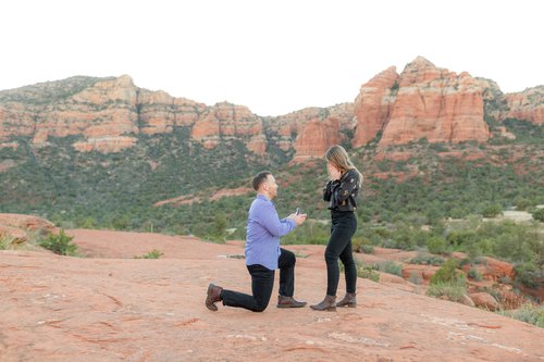Sedona proposal photoshoot at Bell Rock Vortex