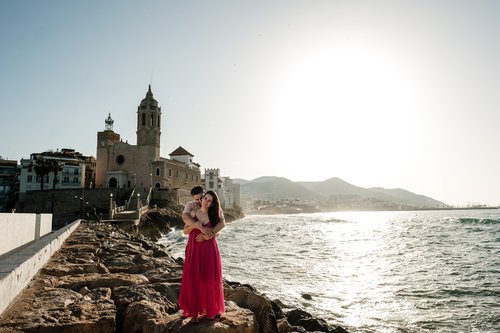 Sitges photoshoot at Sant Bartomeu i Santa Tecla
