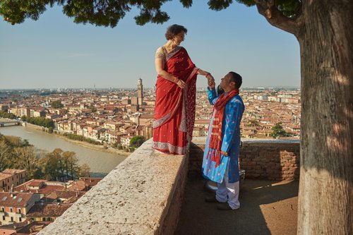 Verona photoshoot at Ponte Pietra & Roman Amphitheater